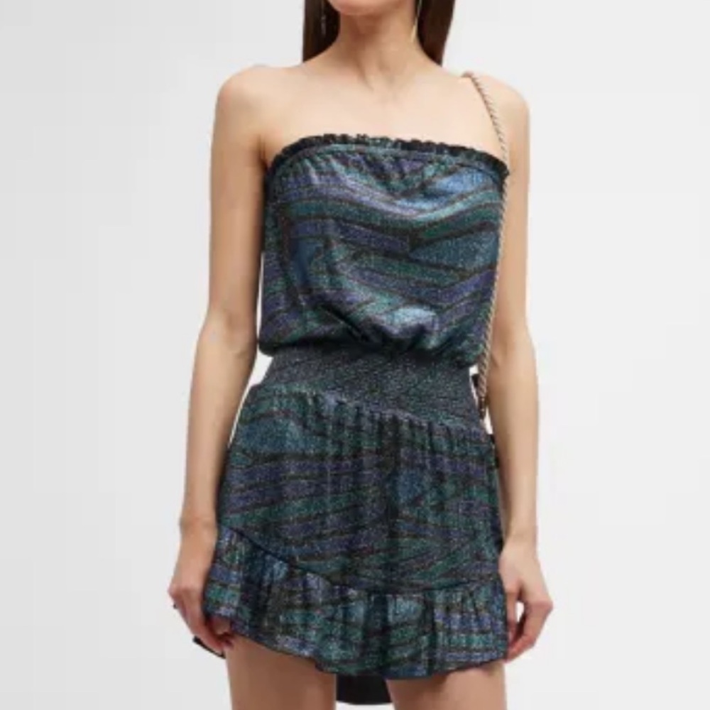 New Ramy Brook Printed Sparkle Marina dress